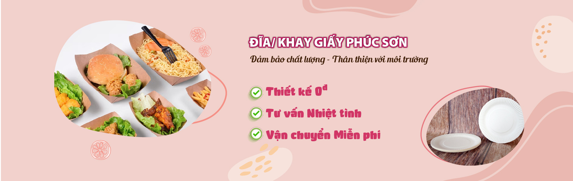 Banner Đĩa/khay giấy